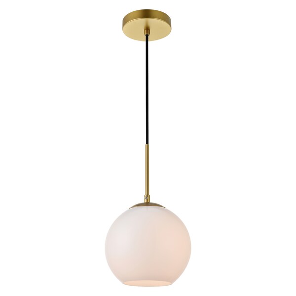 Baxter 8 Inch 1-Light Pendant With Frosted White Glass